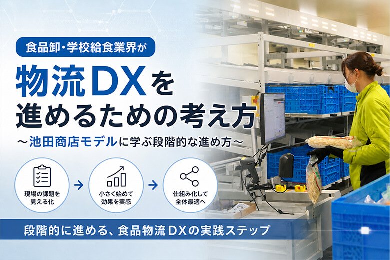 食品卸・学校給食業界が物流DXを進めるための考え方 ～池田商店モデルに学ぶ段階的な進め方～